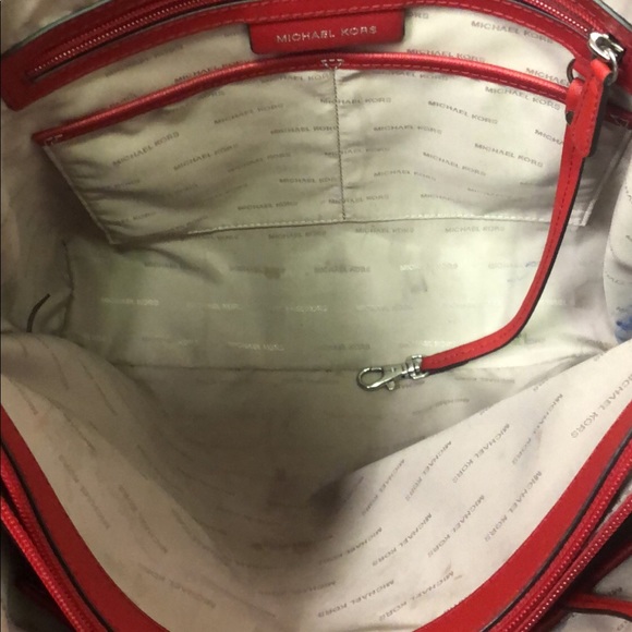 Michael Kors Red Purse - Picture 6 of 8